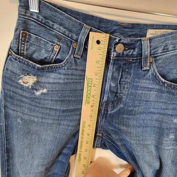 Levi's Women's 501 Tapered Premium Japanese Selvedge Denim Jeans‎ Distressed 26 - Picture 10 of 11